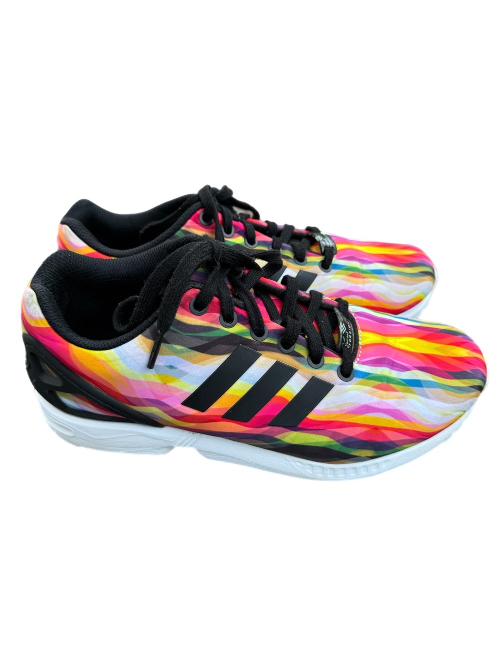 adidas ZX Flux Sneakers Water Color Torsion System Running Sneakers Women Sz 8